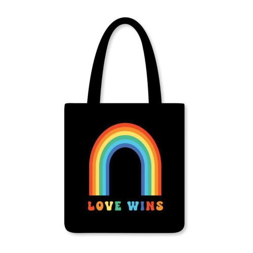 Love Wins Colorful Reusable Tote Bag