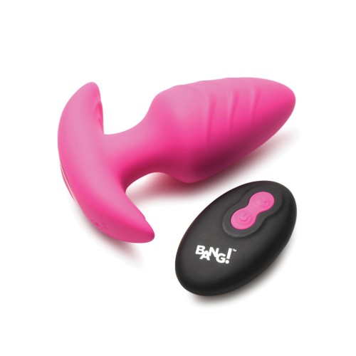 Bang! Rotating & Vibrating Tapered Butt Plug - Pink