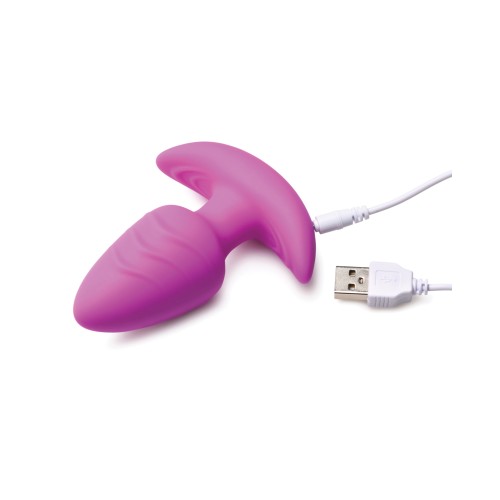 Plug Anal Tapered Rotativo Vibrante Control Remoto Púrpura