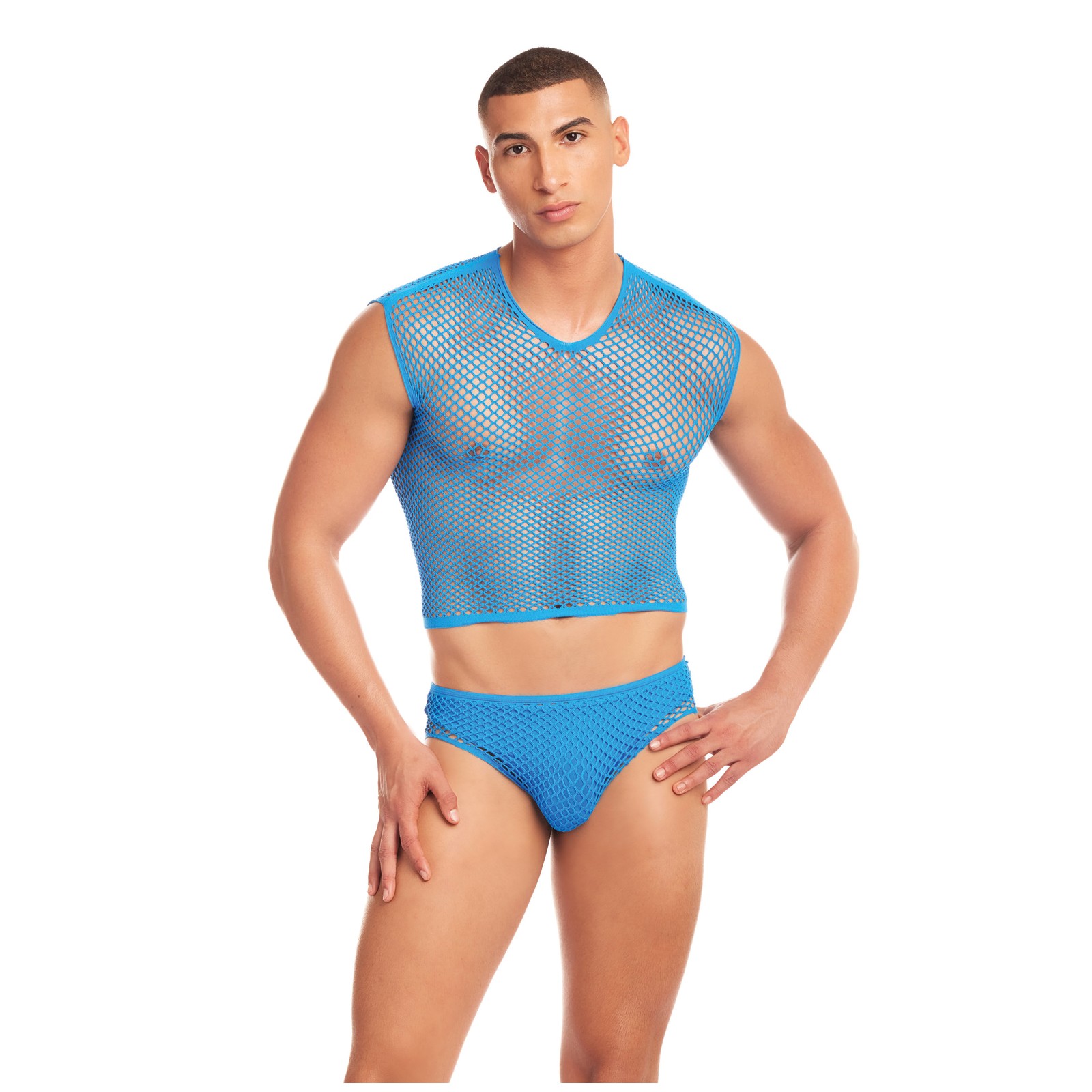 Conjunto de Malla Party Net-Flex Plano Azul S/M