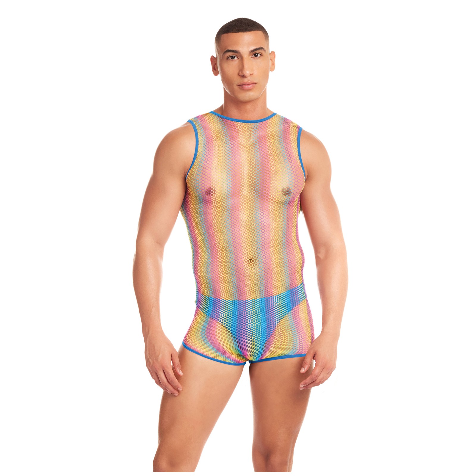 Rainbow Pride Mesh Singlet Set for Celebrations