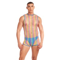 Rainbow Pride Mesh Singlet Set for Celebrations