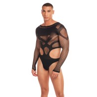 Bodysuit de Malla Rainbow Party Out of Orbit Negro