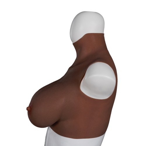 XX-DREAMTOYS Ultra Realistic E Cup Breast Form Large Black - Enhance Your Curves