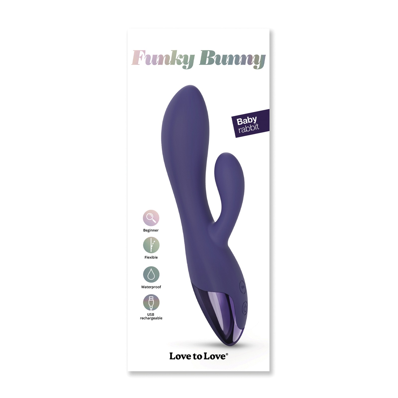 Love to Love Funky Bunny Small Rabbit Midnight Indigo