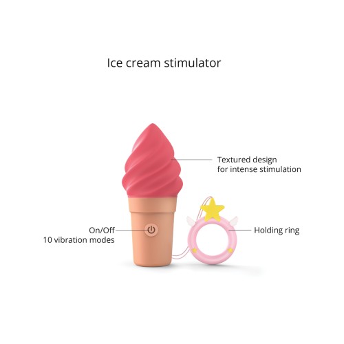 Love to Love Cand'ice Ice Cream Cone Stimulator - Raspberry Jolly