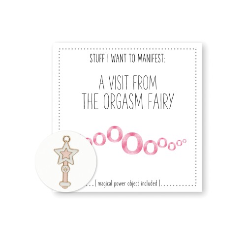 Warm Human Orgasm Fairy Mini Card & Charm