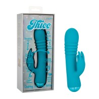 Thicc Chubby Thrusting Tickler Aqua - Premium Adult Toy