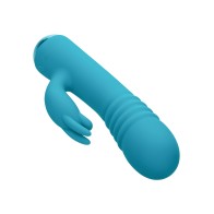 Thicc Chubby Thrusting Tickler Aqua - Premium Adult Toy