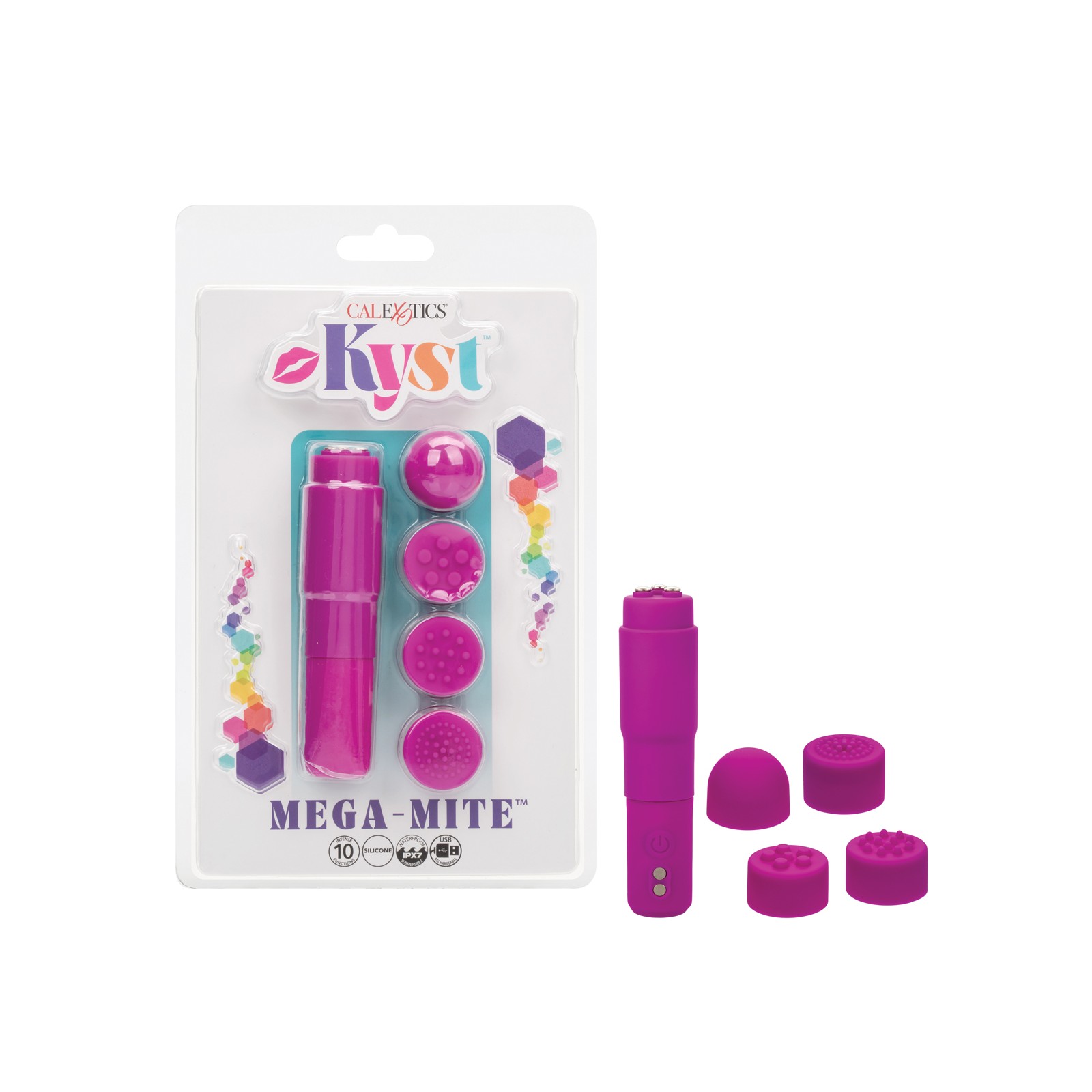 Estimulador Kyst Mega-Mite con Puntas Intercambiables Rosa