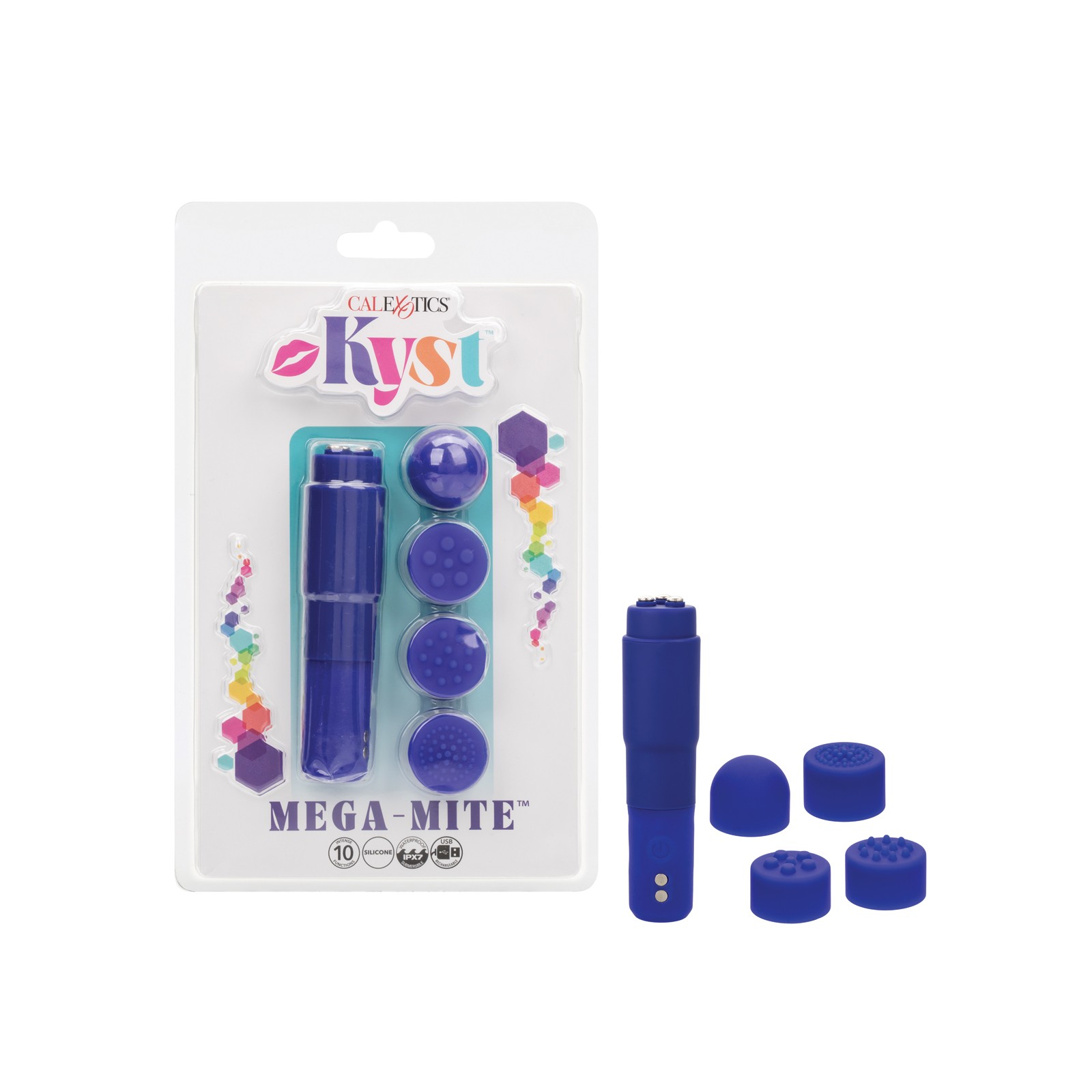 Kyst Mega-Mite Stimulator with Interchangeable Tips - Purple