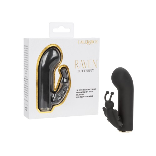 Raven Butterfly G-Spot Vibrator - Black