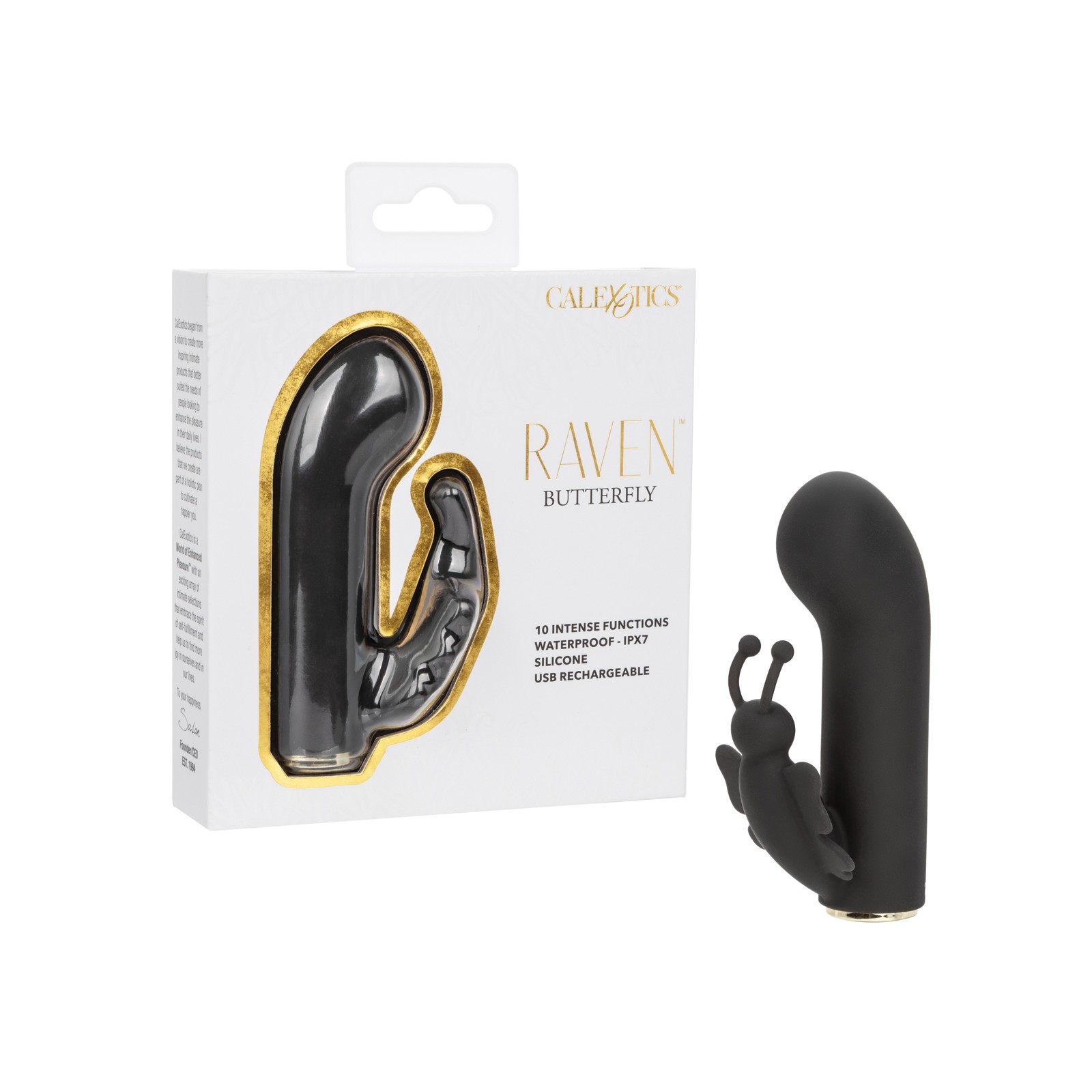 Raven Butterfly G-Spot Vibrator - Black