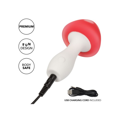 Masajeador Juguetón Muff Shroom de Naughty Bites - Rojo/Blanco