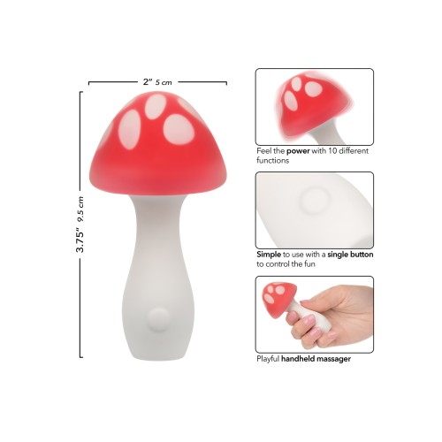 Masajeador Juguetón Muff Shroom de Naughty Bites - Rojo/Blanco