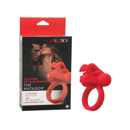 The Matador Couples Enhancer Silicone Rechargeable Red