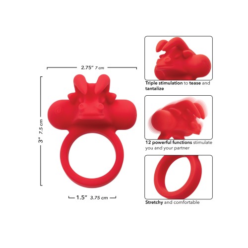 The Matador Couples Enhancer Silicone Rechargeable Red