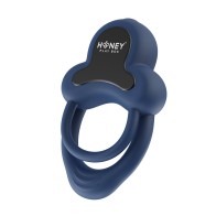 Anello Vibrating Double Cock Ring w/Clitoral Stimulator - Blue