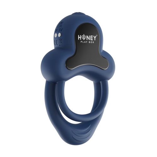 Anello Vibrating Double Cock Ring w/Clitoral Stimulator - Blue