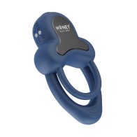 Anello Vibrating Double Cock Ring w/Clitoral Stimulator - Blue