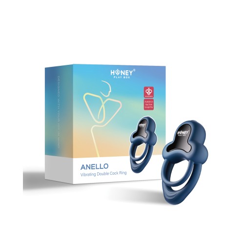 Anello Anillo Vibrador Doble con Estimulador Clitorial - Azul