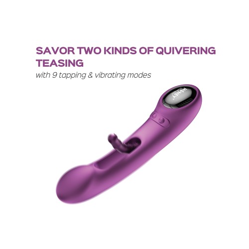 Tempo App-Controlled Flapping Vibrator - Purple