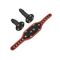 Kinky Play Box Triple Thrill Strap-On Harness Kit Black Red