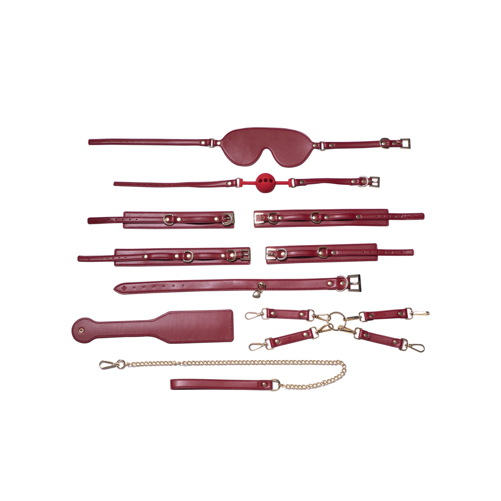 Kinky Play Box - Kit de Bondage Pasión Roja de 8 pcs