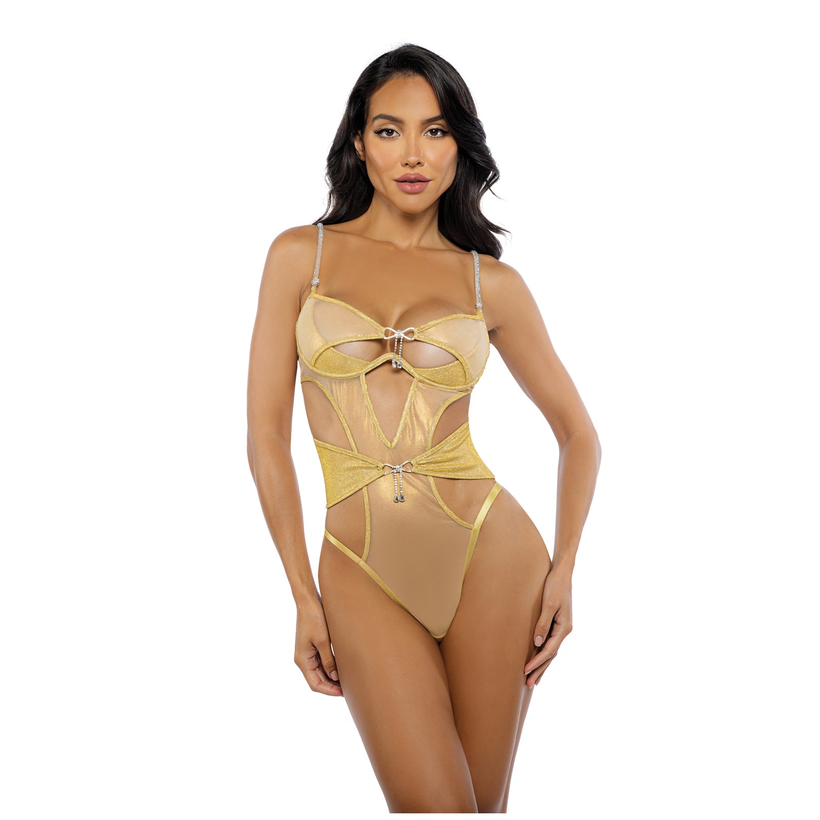 Gilded Beauty Metallic Shimmer Teddy Gold