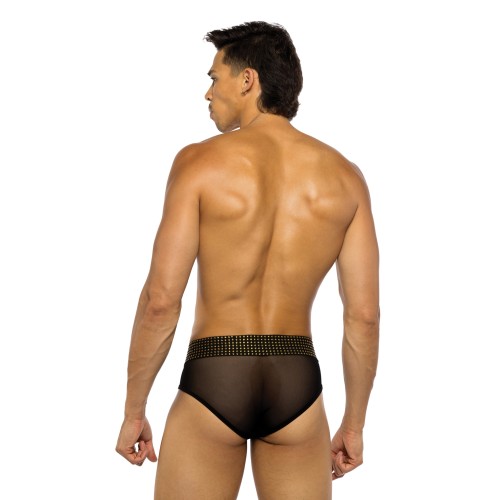 Sacred Heart Briefs - Black with Studded Waistband