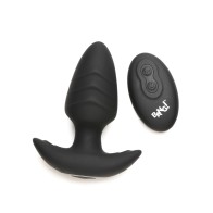 Bang! Plug Anal Rotatorio y Vibrante con Control Remoto - Negro