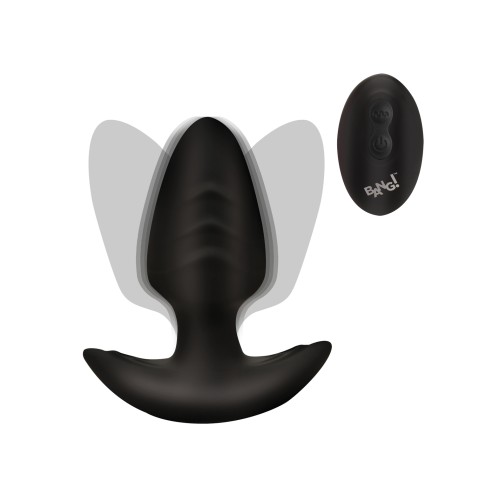 Bang! Plug Anal Rotatorio y Vibrante con Control Remoto - Negro