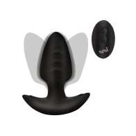 Bang! Plug Anal Rotatorio y Vibrante con Control Remoto - Negro