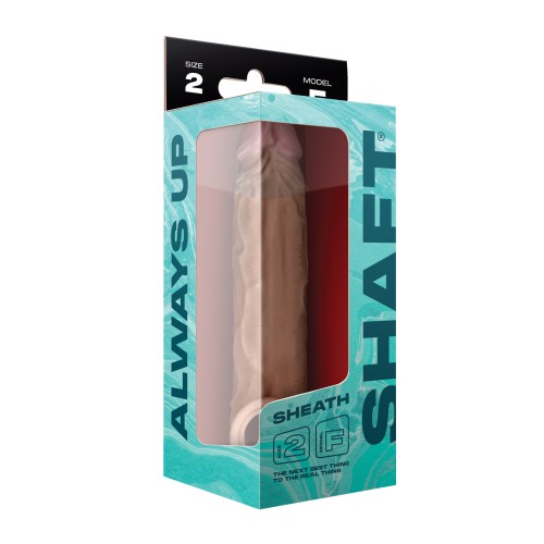 Shaft Model F Liquid Silicone Sheath - Oak