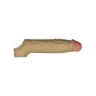 Flexskin Liquid Silicone 7.8 Inch Vibrating Sheath Oak