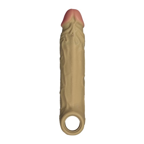 Flexskin Liquid Silicone 7.8 Inch Vibrating Sheath Oak