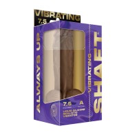 Shaft Flexskin Liquid Silicone Vibrating Dong with Balls - Oak