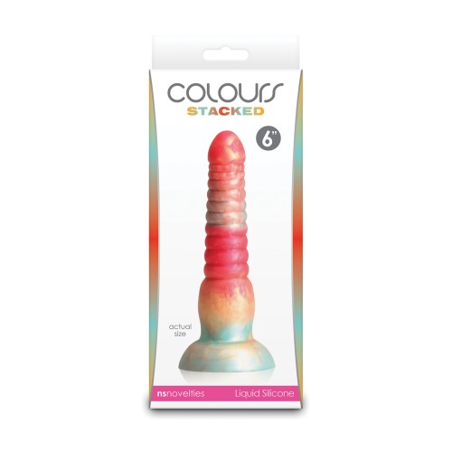 Dildo Apilado de 6 Pulgadas Rojo Dorado