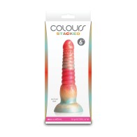 Colors Stacked 6 Inch Dildo Red Gold