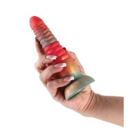 Colors Stacked 6 Inch Dildo Red Gold