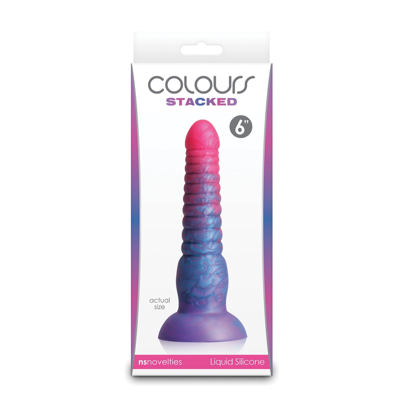 Dildo Apilado 6" Rosa Azul - Placer Vibrante