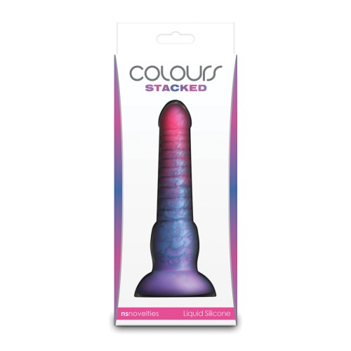 Dildo Apilado 6" Rosa Azul - Placer Vibrante