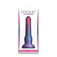 Stacked 6" Dildo Pink Blue - Vibrant Pleasure