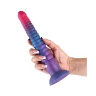 Colours Stacked 9 Inch Dildo Pink Blue