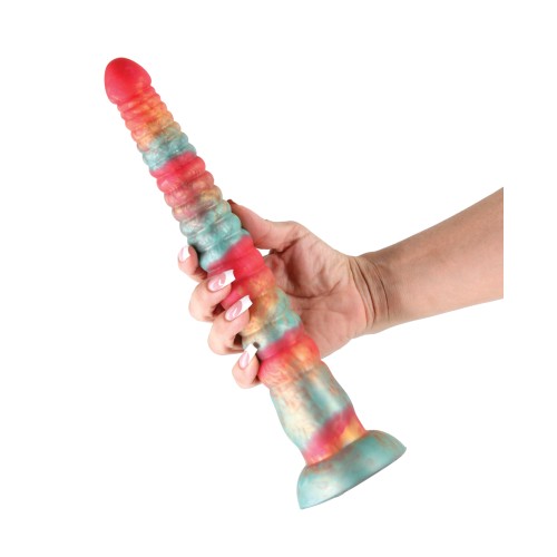 Colours Stacked 12 Inch Dildo Red Gold