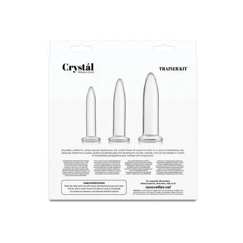 Kit de Entrenamiento Anal Crystal Juego de 3 pzas Transparentes