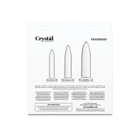 Kit de Entrenamiento Anal Crystal Juego de 3 pzas Transparentes