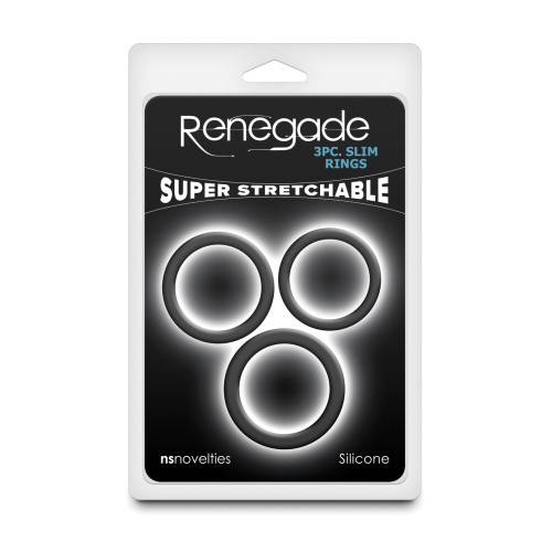 Versátil Set de Cock Rings Renegade Slim