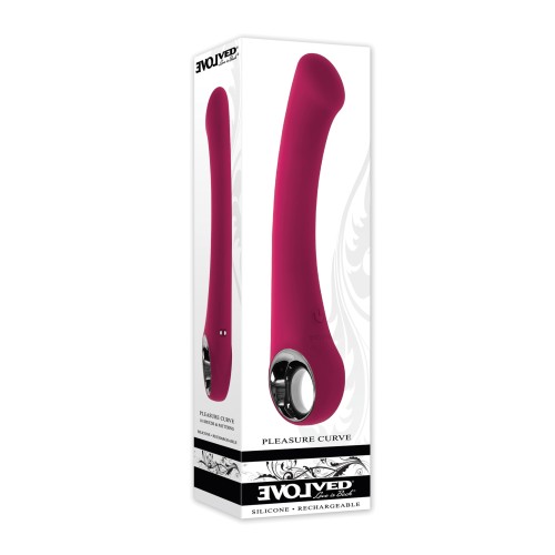 Evolved Pleasure Curve G-Spot Vibrator Burgundy