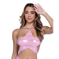 Metallic Iridescent Star Tie Top